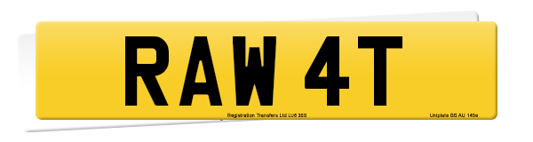 Registration number RAW 4T